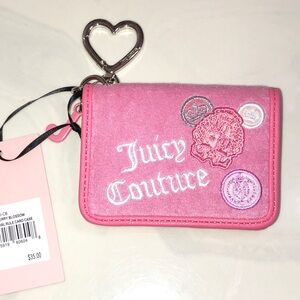 Juicy Couture Cherry Blossom Juicy Girl Rule Card Case Key Fob Patch Accents NWT